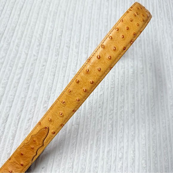 Tony Lama Tan Leather Western Belt With Western Buckle - Picture 7 of 7